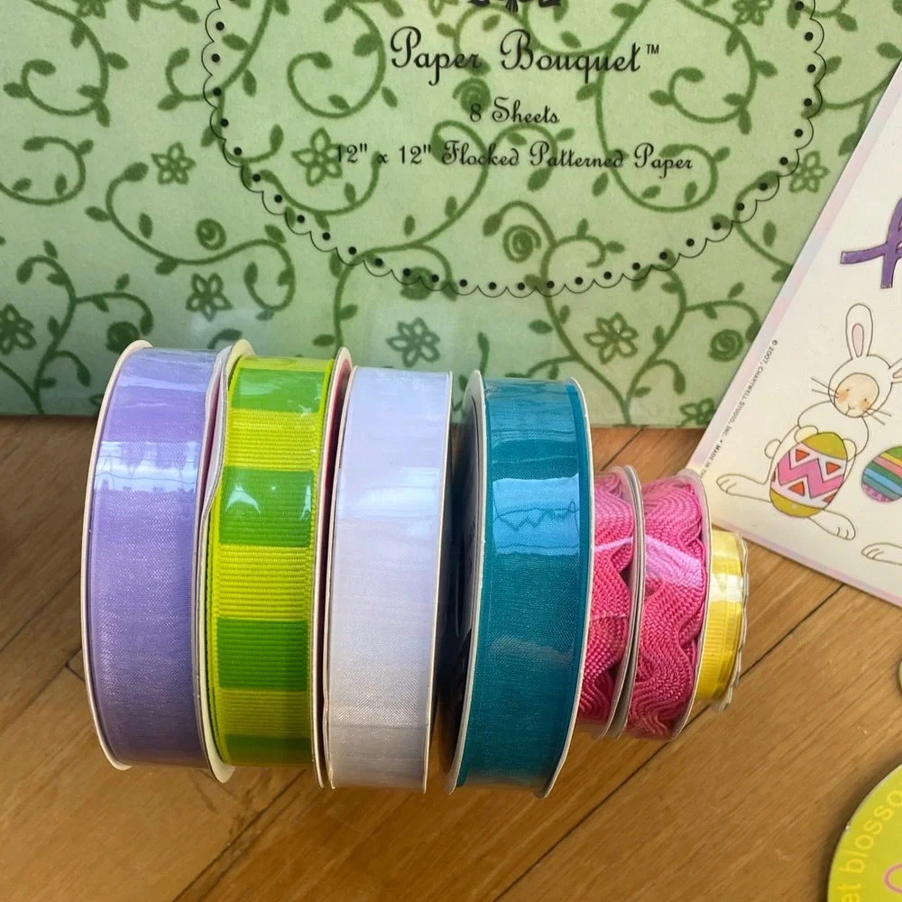 Easter Junk Journal Kit Spring Scrapbook Bundle Floral Vellum Sticker Set